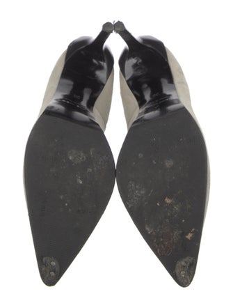 Helmut Lang Suede D'Orsay Pumps