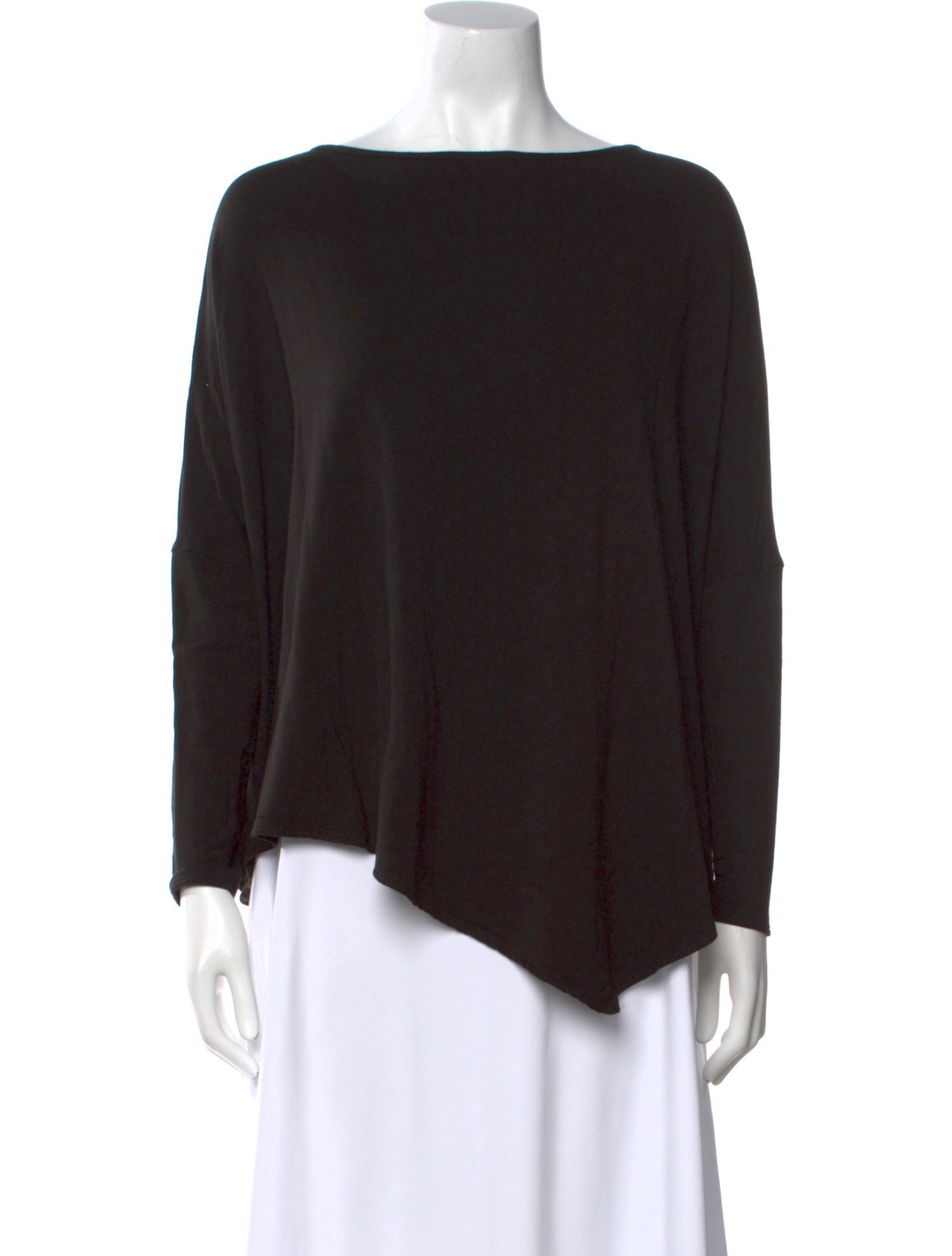 Helmut Lang Bateau Neckline Long Sleeve Blouse