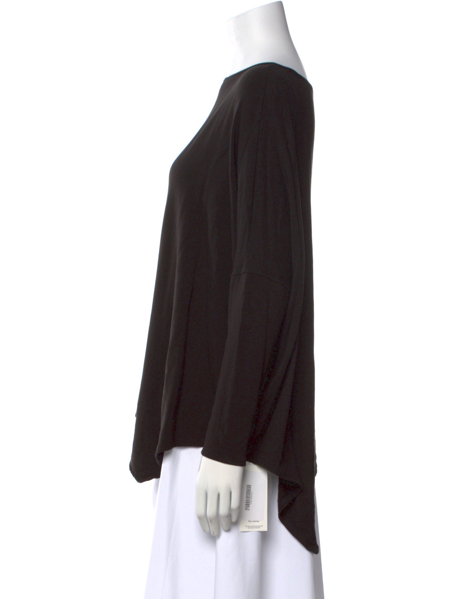 Helmut Lang Bateau Neckline Long Sleeve Blouse