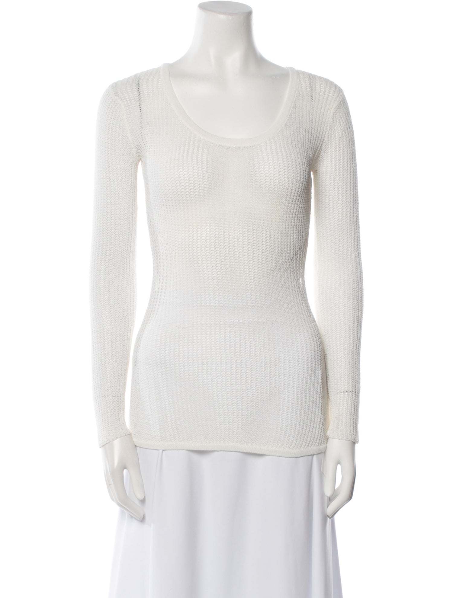 Helmut Lang Linen Scoop Neck Sweater