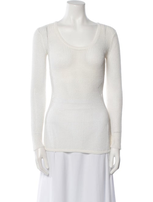 Helmut Lang Linen Scoop Neck Sweater