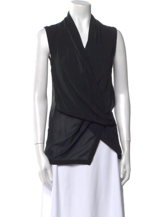 Helmut Lang Silk V-Neck Blouse