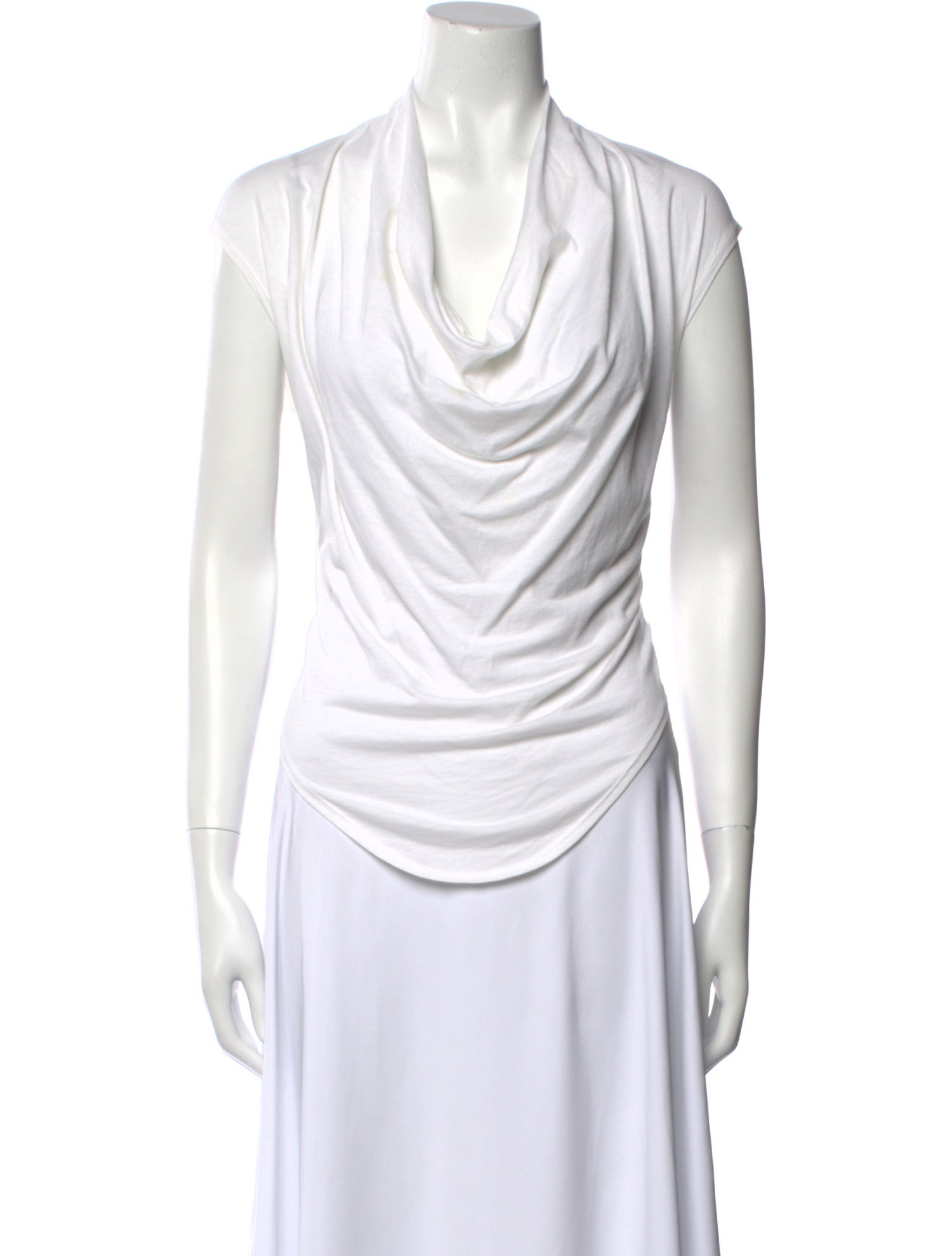 Helmut Lang Cowl Neck Short Sleeve Top