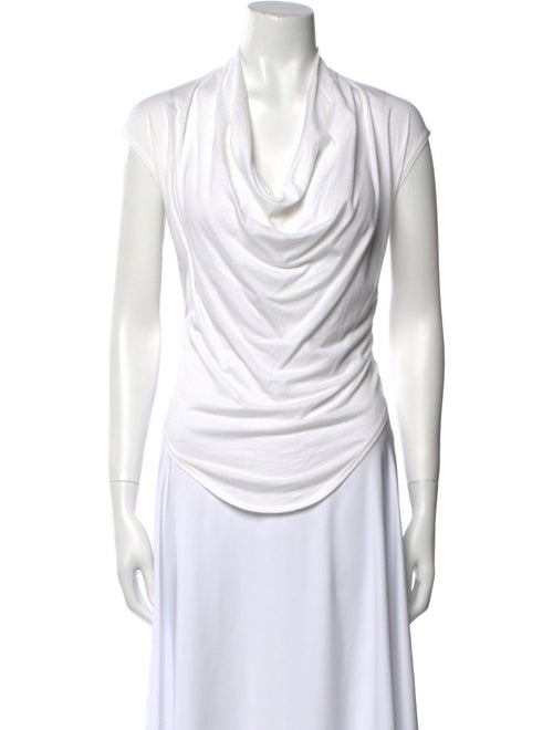Helmut Lang Cowl Neck Short Sleeve Top