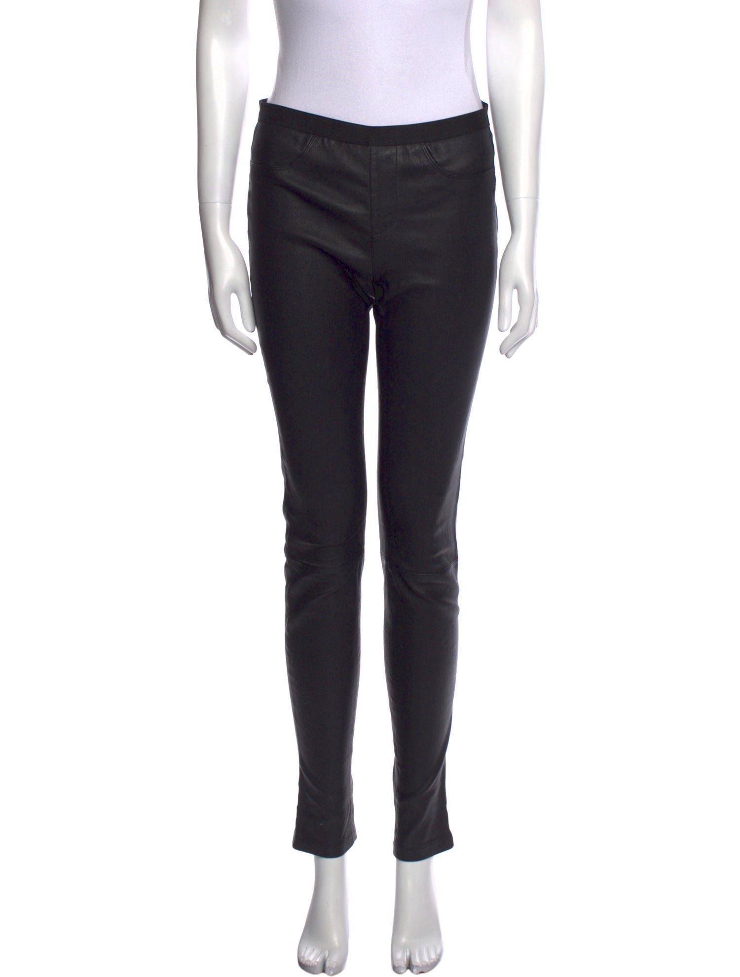 Helmut Lang Leather Skinny Leg Pants