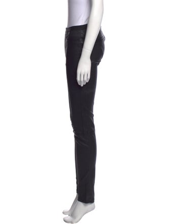 Helmut Lang Leather Skinny Leg Pants