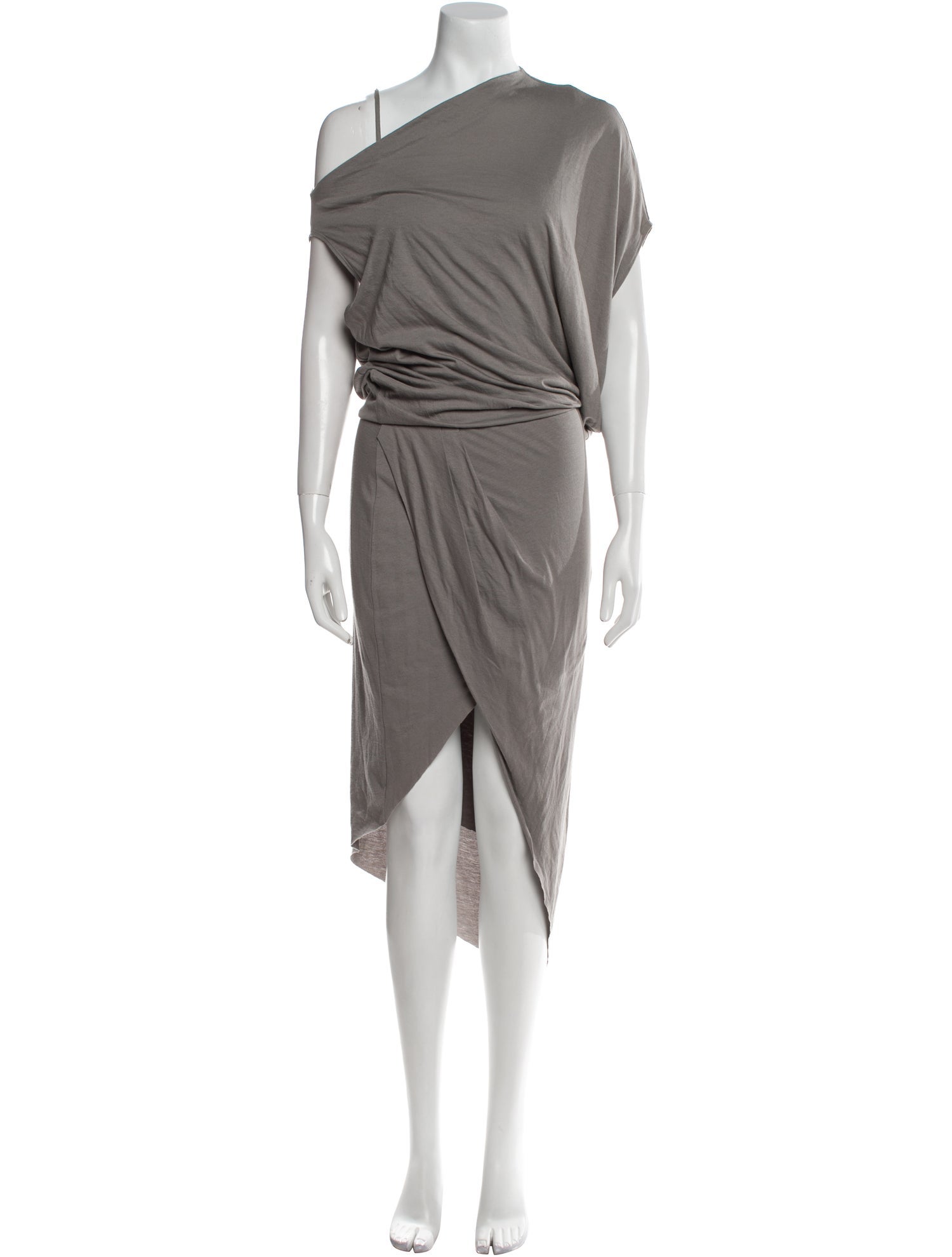 Helmut Lang One-Shoulder Long Dress