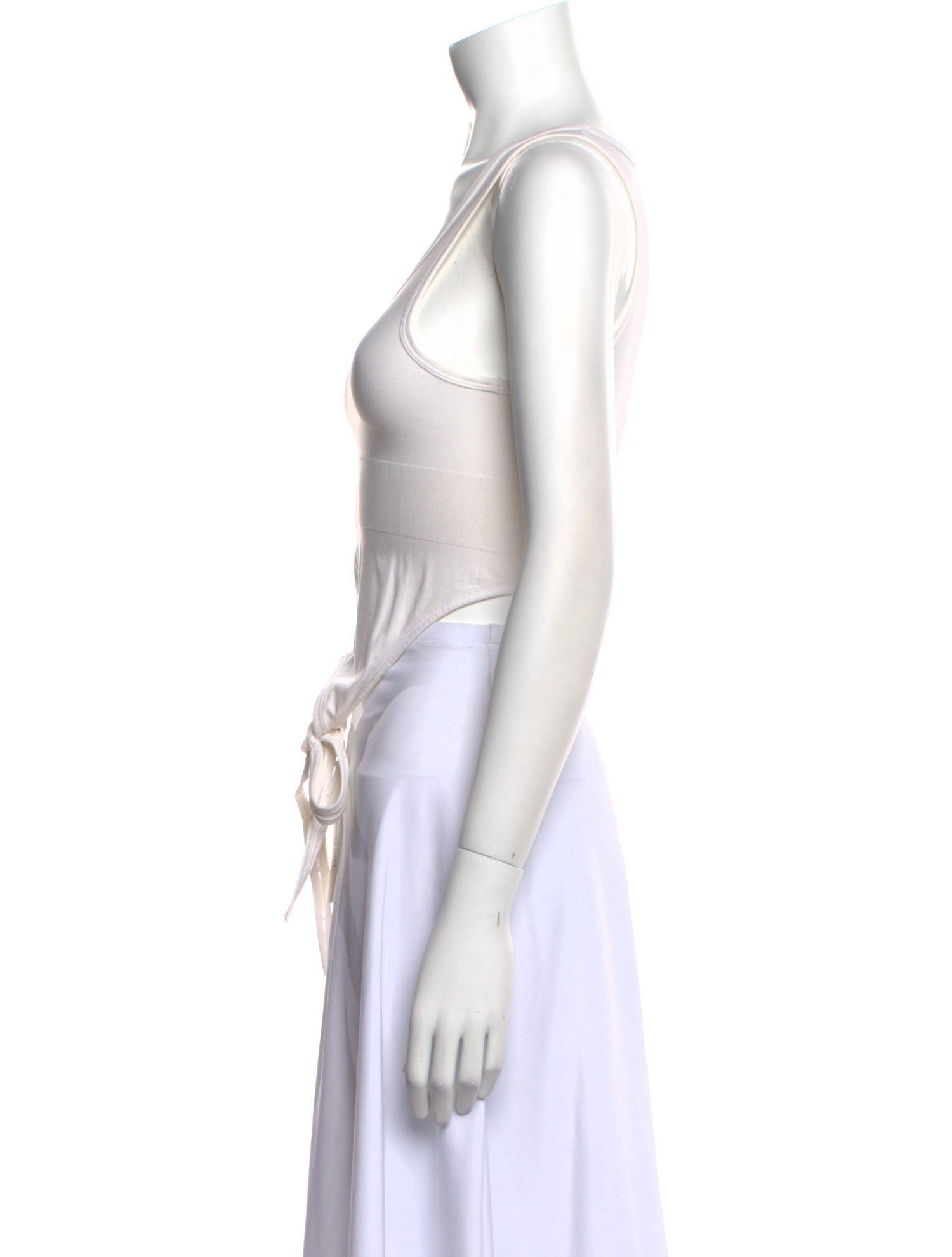 Helmut Lang Scoop Neck Sleeveless Crop Top