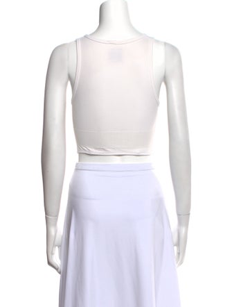Helmut Lang Scoop Neck Sleeveless Crop Top
