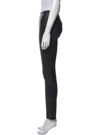 Helmut Lang Lamb Leather Skinny Leg Pants