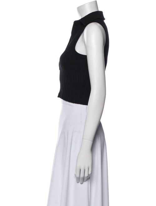 Helmut Lang V-Neck Sleeveless Crop Top
