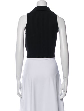 Helmut Lang V-Neck Sleeveless Crop Top