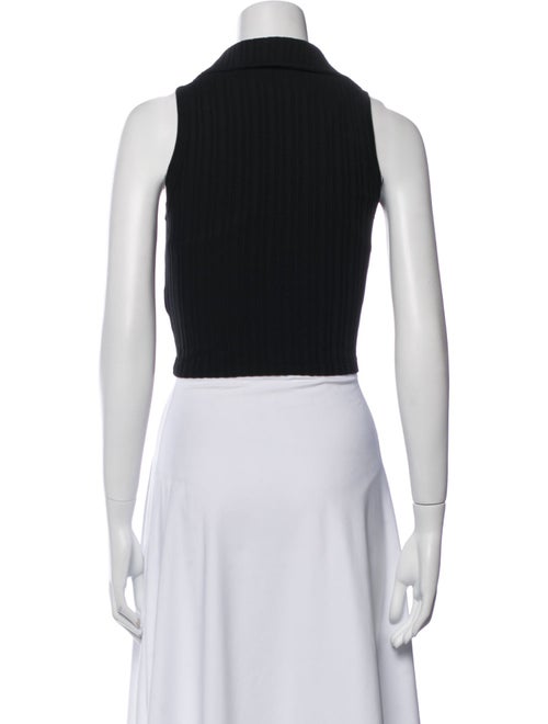 Helmut Lang V-Neck Sleeveless Crop Top
