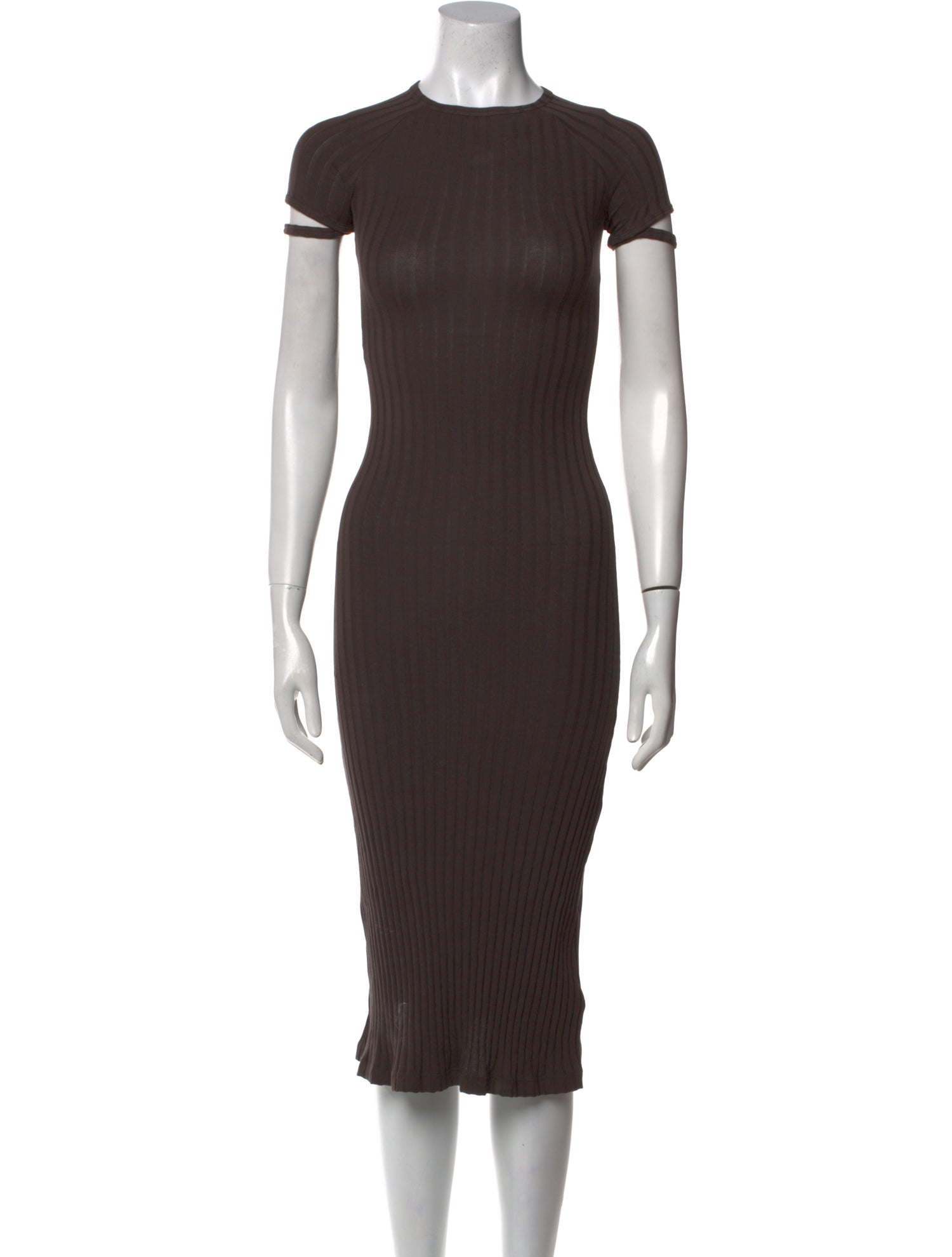 Helmut Lang Crew Neck Midi Length Dress