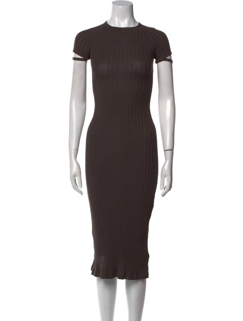 Helmut Lang Crew Neck Midi Length Dress