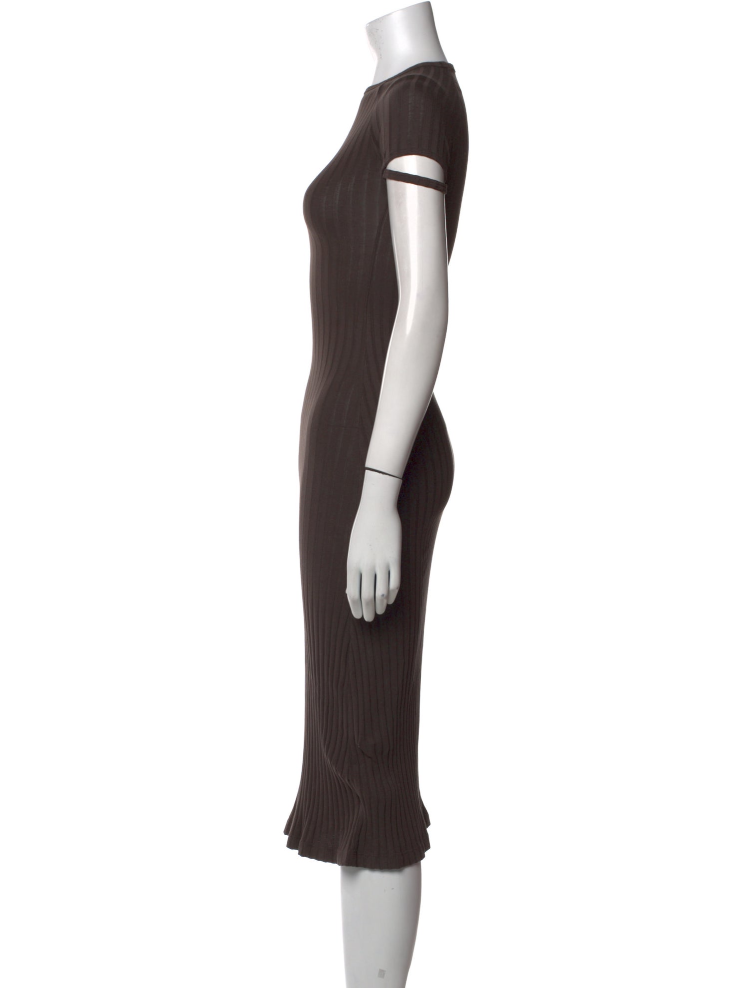 Helmut Lang Crew Neck Midi Length Dress