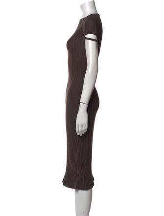 Helmut Lang Crew Neck Midi Length Dress
