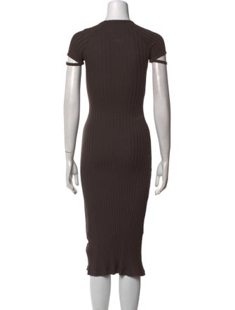Helmut Lang Crew Neck Midi Length Dress