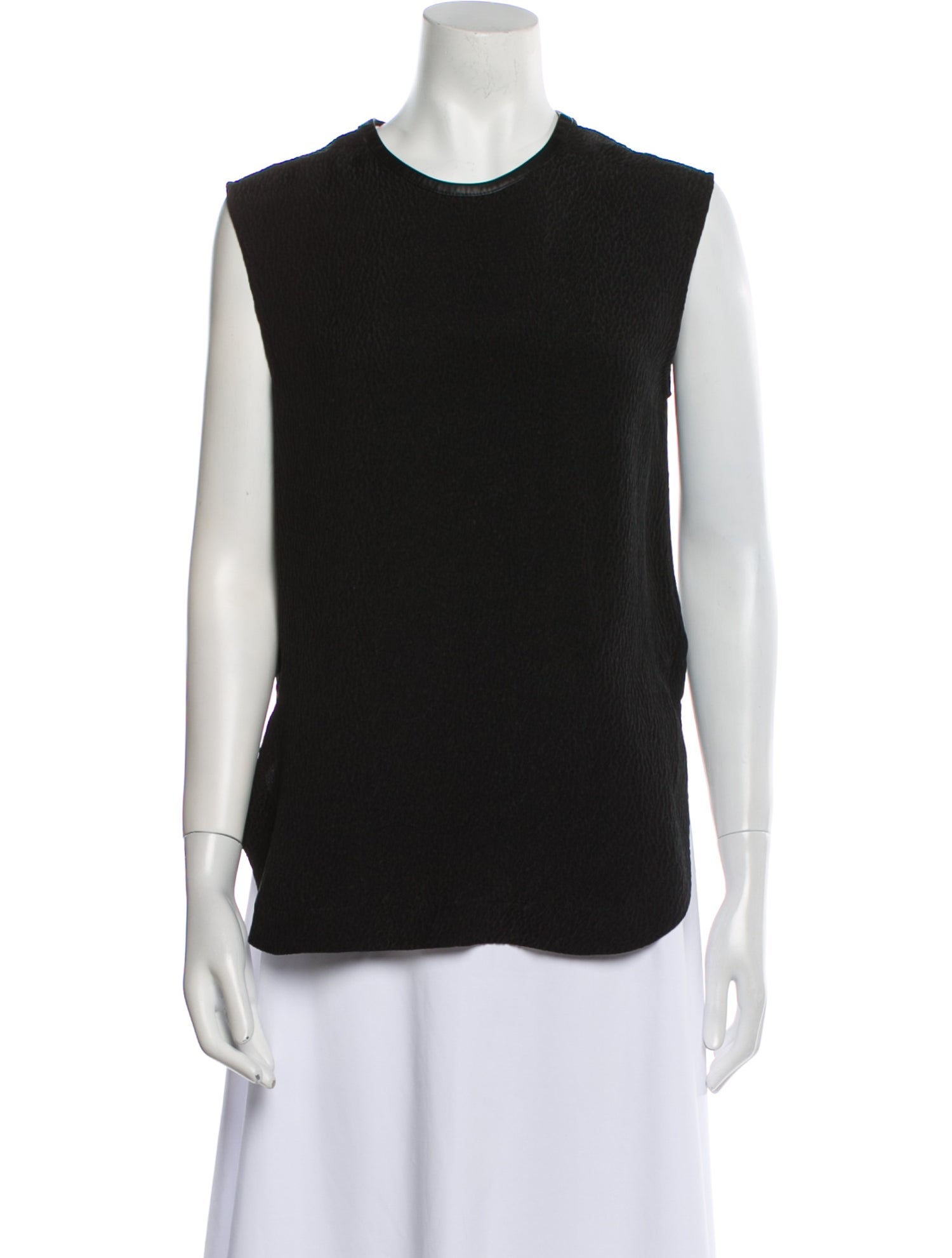 Helmut Lang Silk Crew Neck Top