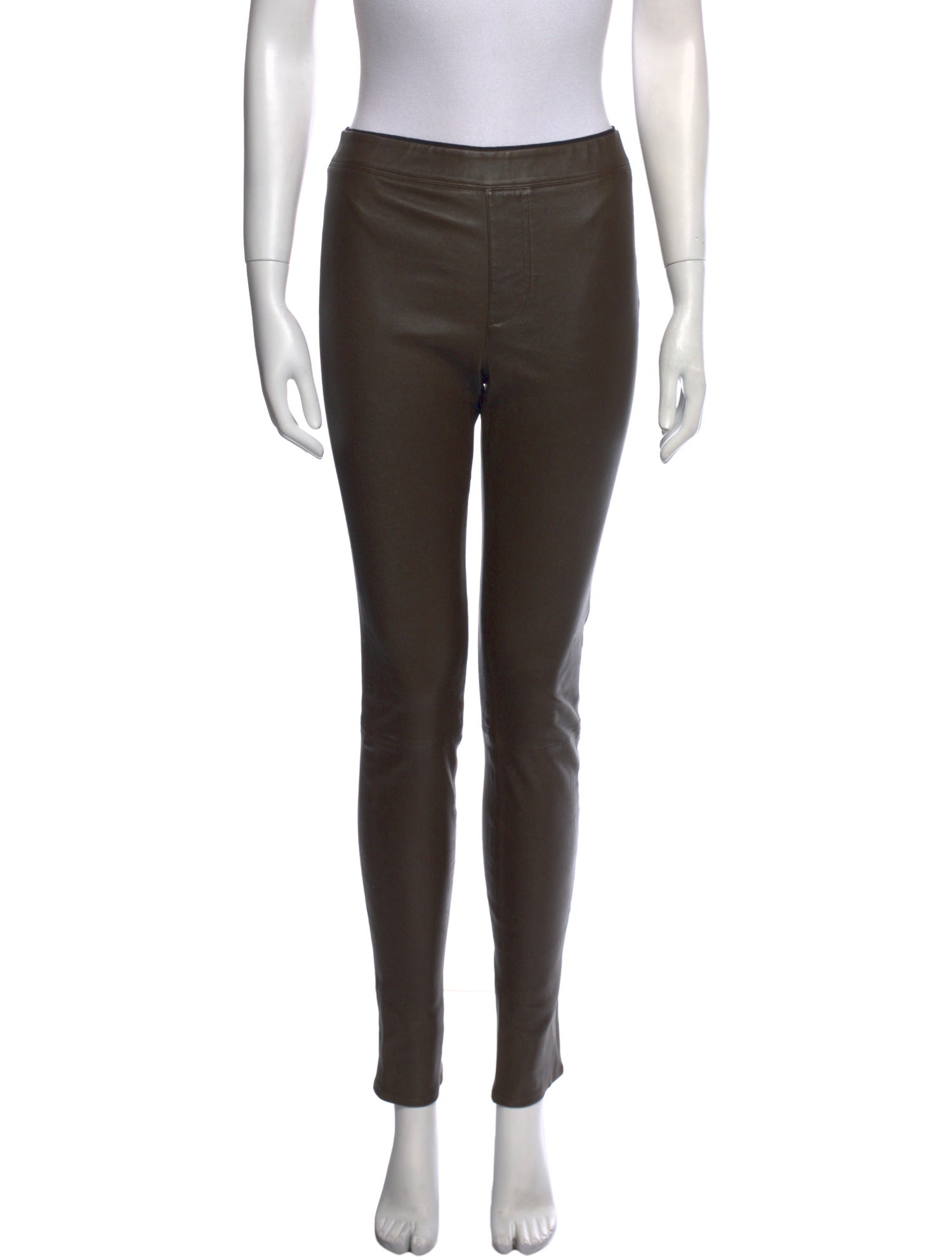 Helmut Lang Lamb Leather Skinny Leg Pants