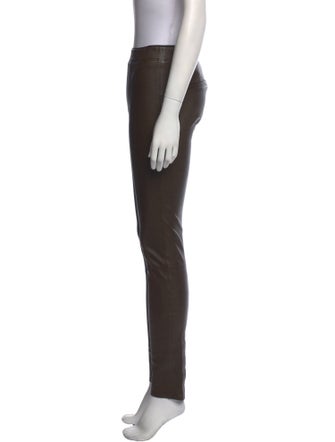 Helmut Lang Lamb Leather Skinny Leg Pants
