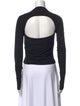 Helmut Lang Square Neckline Long Sleeve Crop Top