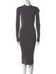 Helmut Lang Mock Neck Midi Length Dress