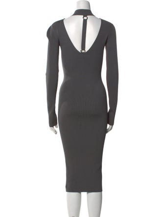 Helmut Lang Mock Neck Midi Length Dress