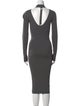 Helmut Lang Mock Neck Midi Length Dress