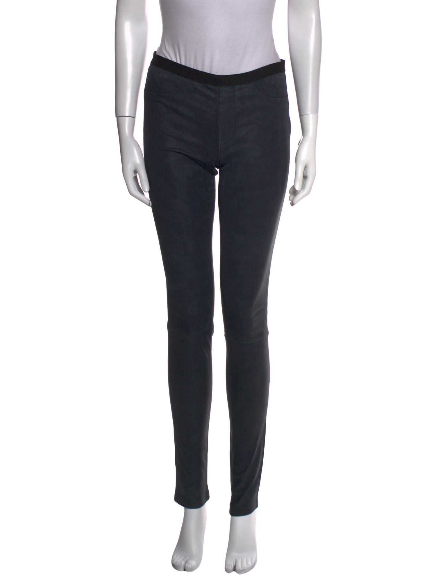 Helmut Lang Lamb Leather Skinny Leg Pants