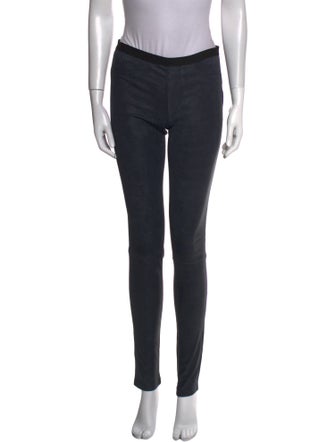 Helmut Lang Lamb Leather Skinny Leg Pants