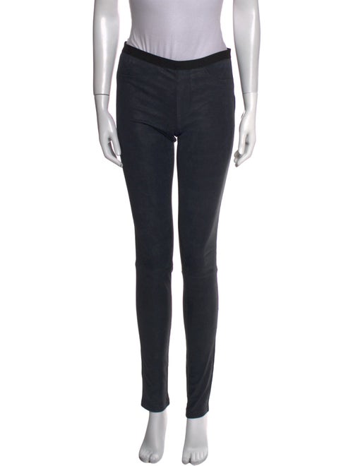 Helmut Lang Lamb Leather Skinny Leg Pants