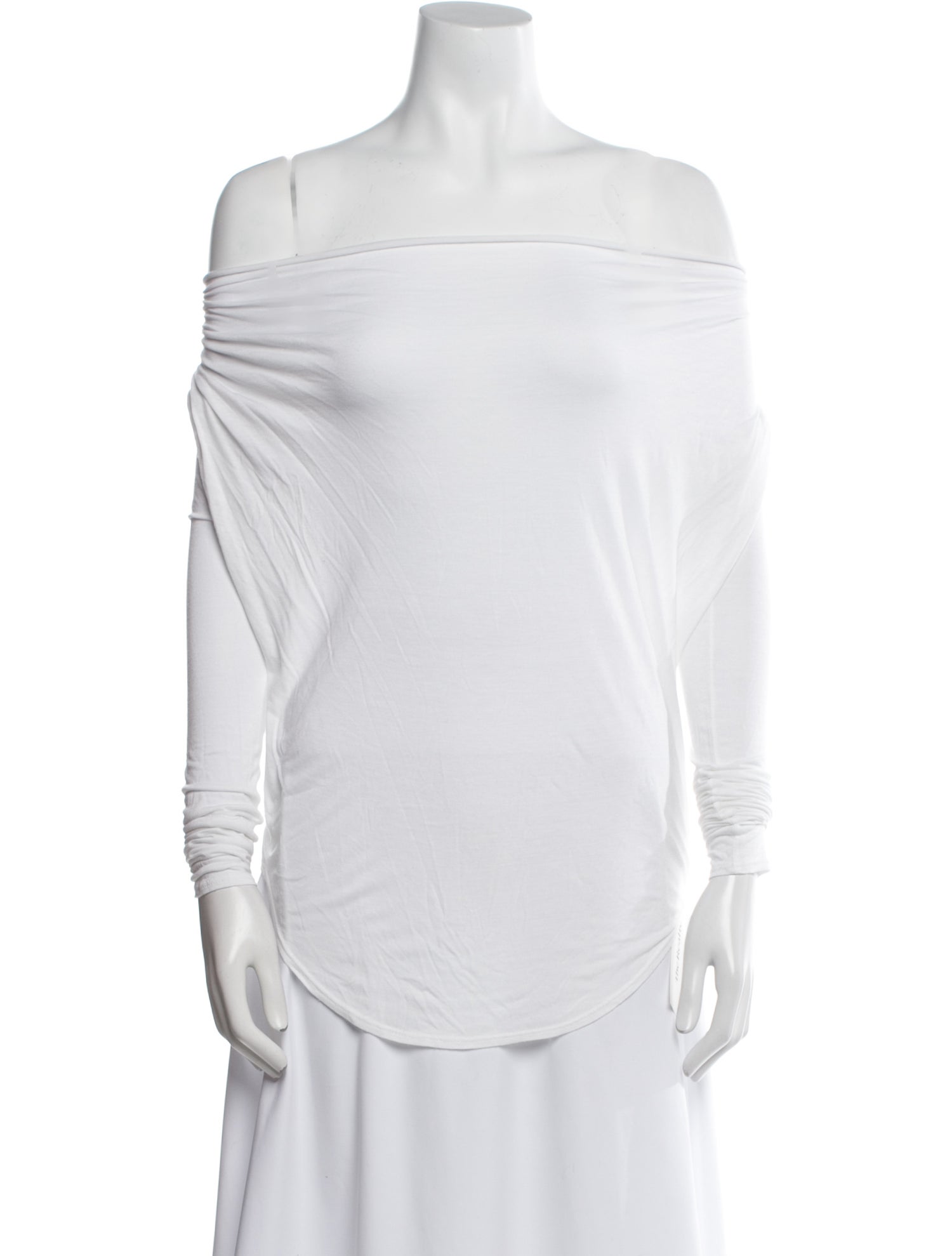 Helmut Lang Off-The-Shoulder Long Sleeve Tunic