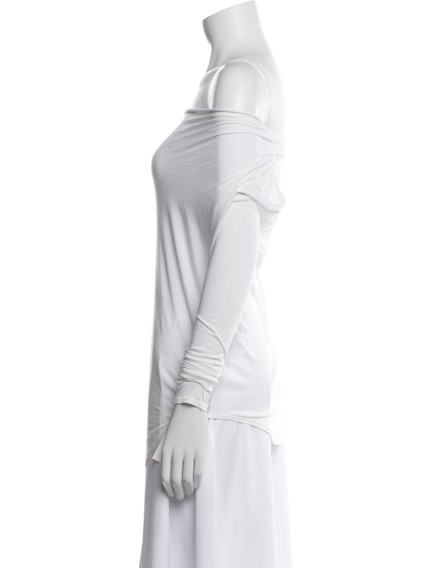 Helmut Lang Off-The-Shoulder Long Sleeve Tunic