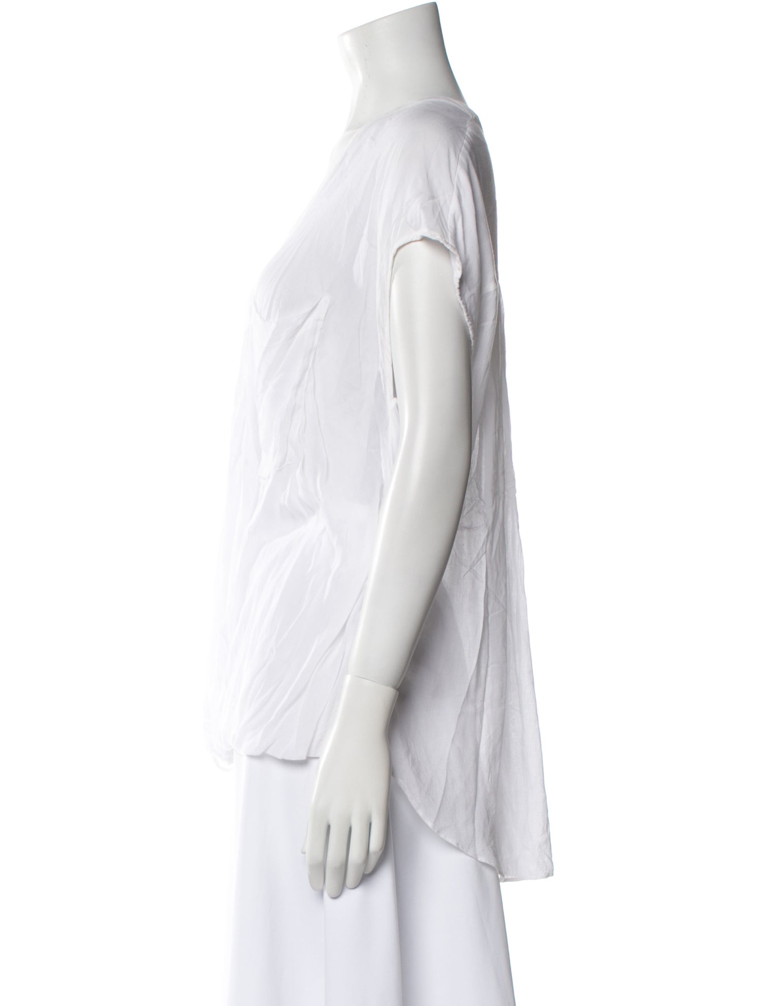 Helmut Lang V-Neck Short Sleeve Blouse