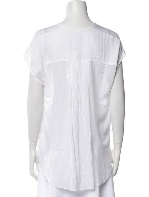 Helmut Lang V-Neck Short Sleeve Blouse