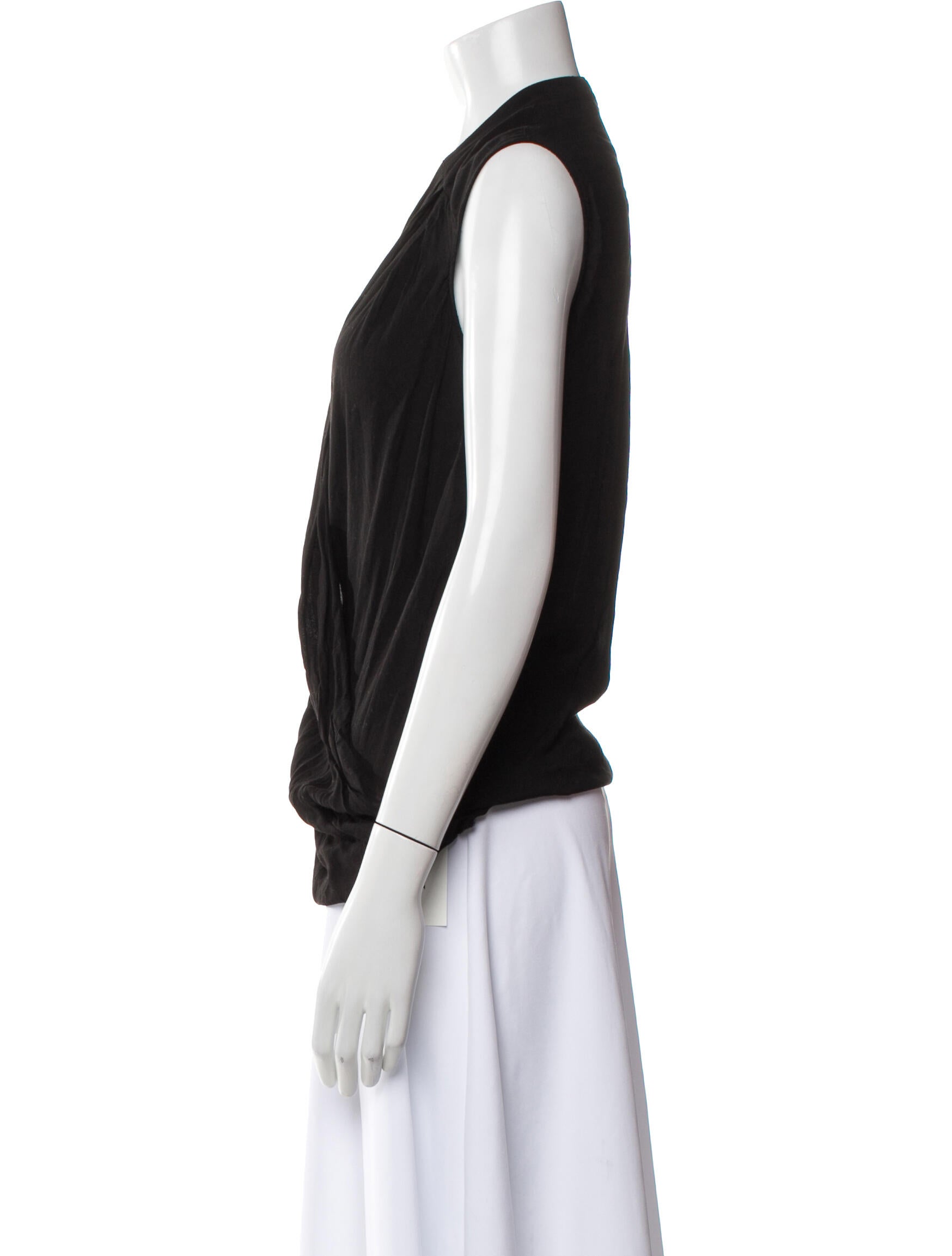 Helmut Lang V-Neck Sleeveless Blouse