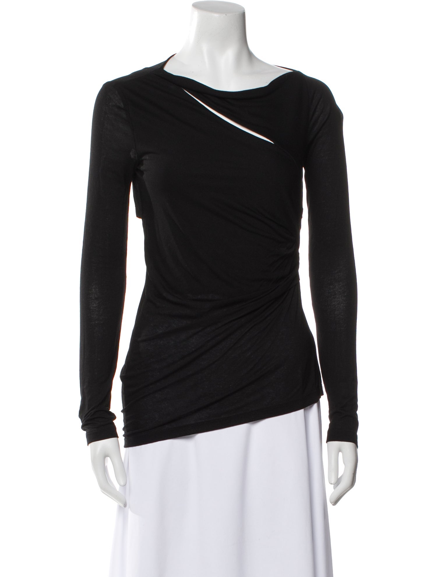Helmut Lang Cowl Neck Long Sleeve Top