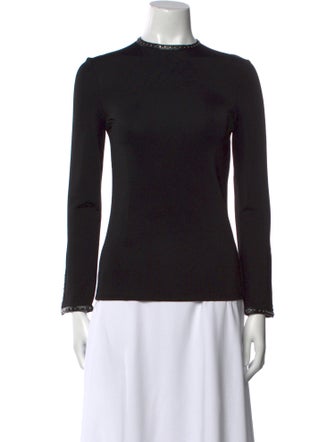 Helmut Lang Mock Neck Long Sleeve Top