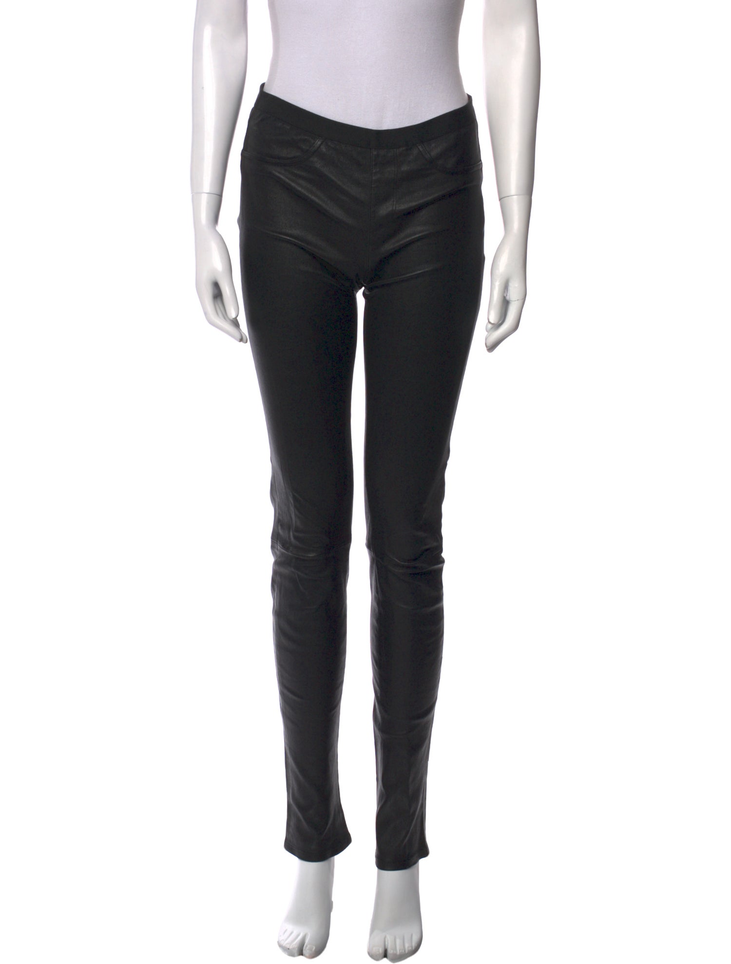 Helmut Lang Lambskin Skinny Leg Pants