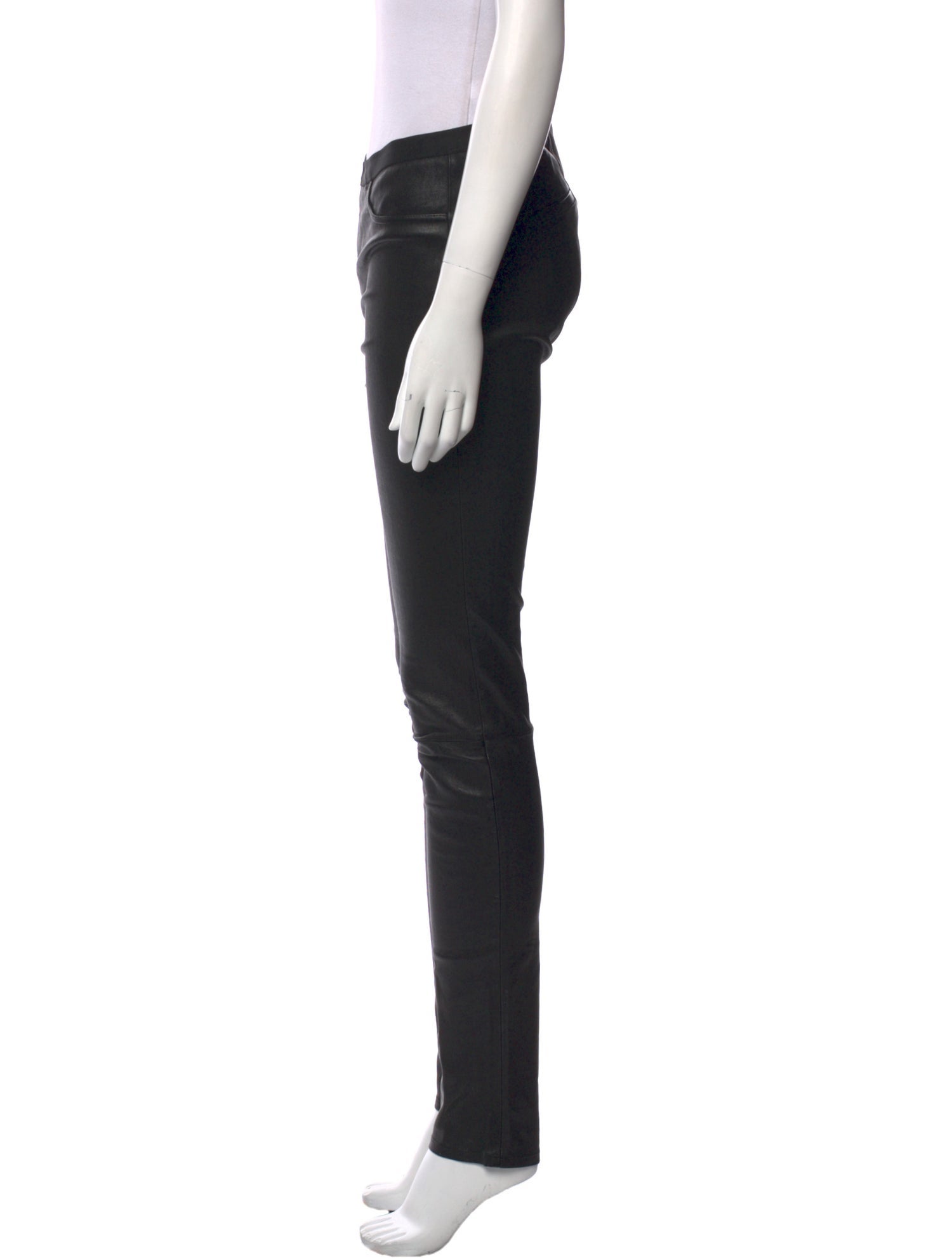 Helmut Lang Lambskin Skinny Leg Pants
