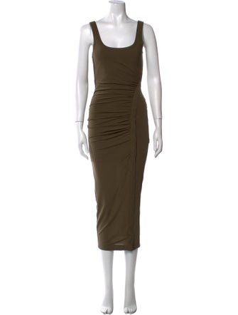 Helmut Lang Scoop Neck Long Dress