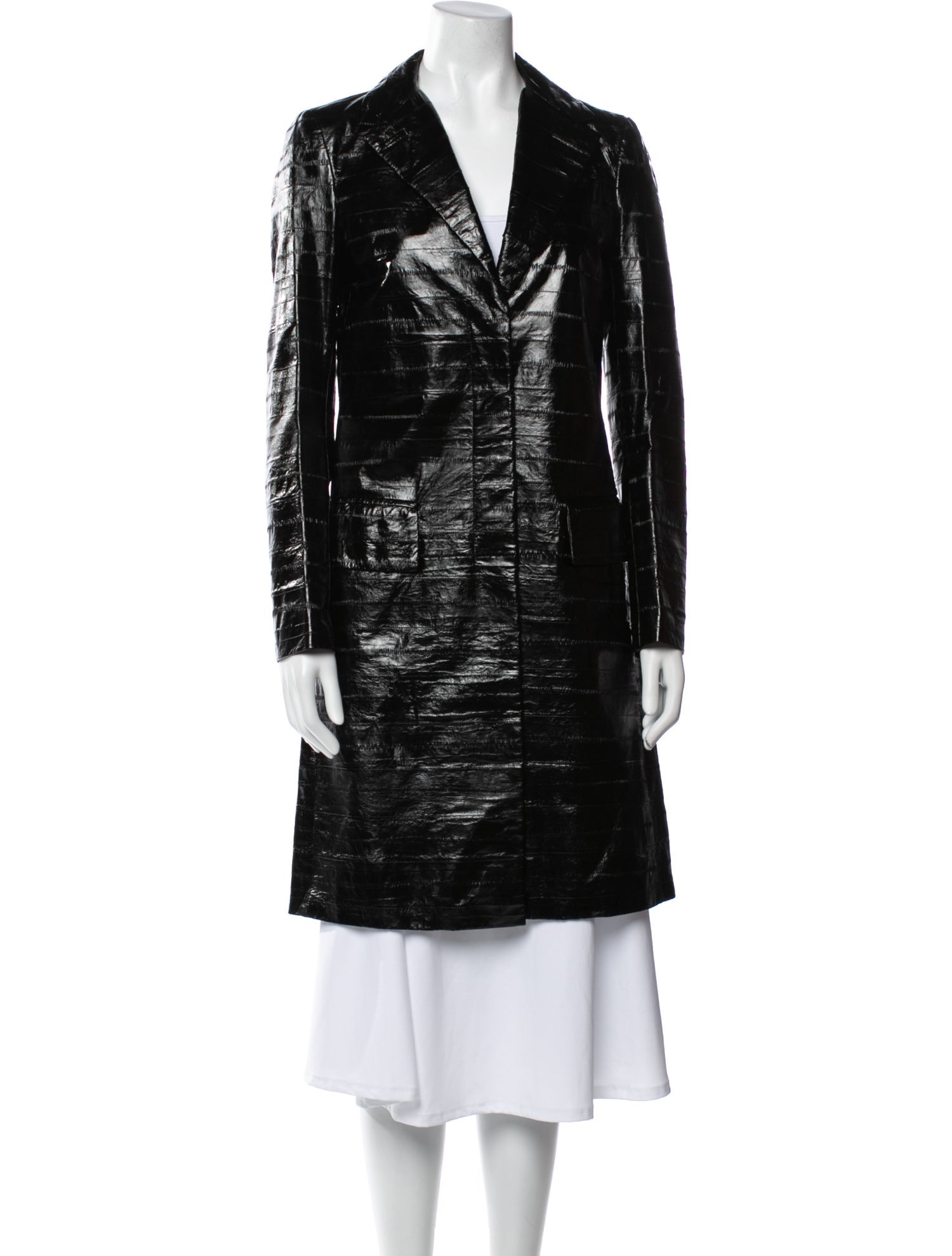 Helmut Lang Vintage 2002 Eel Skin Coat