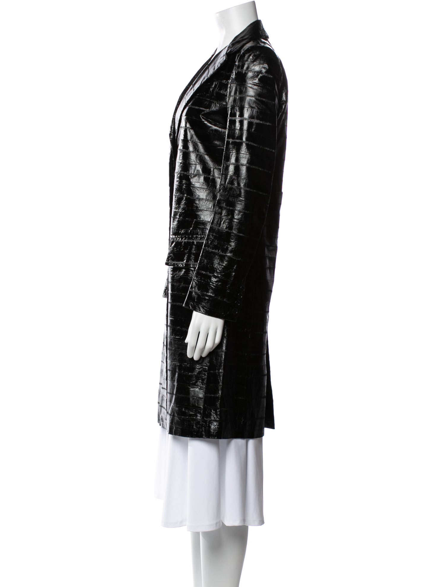 Helmut Lang Vintage 2002 Eel Skin Coat