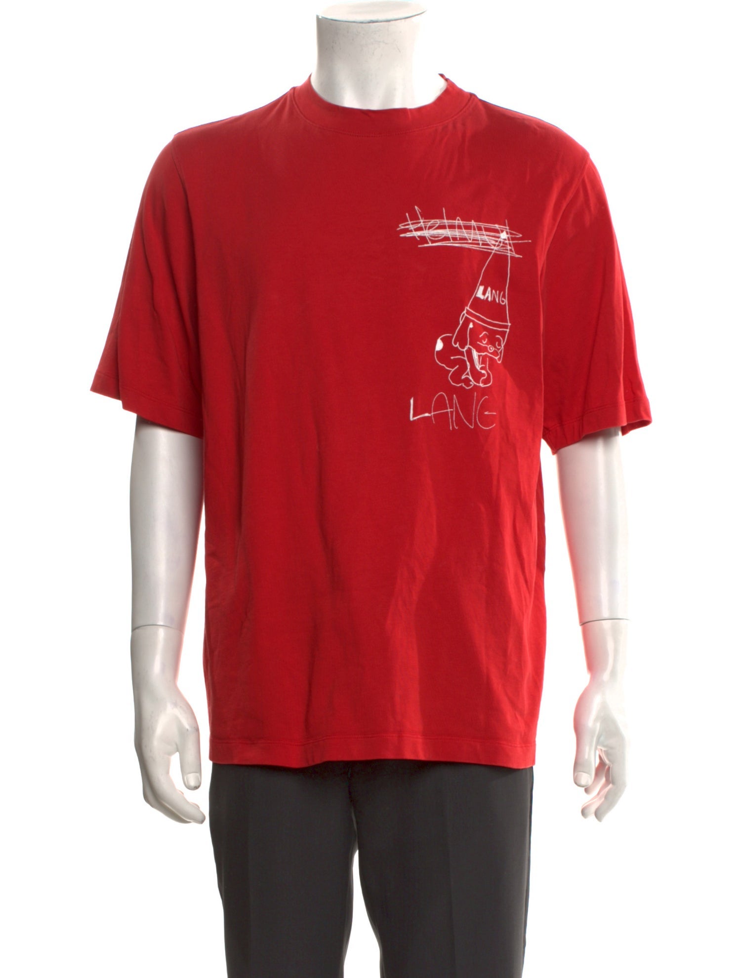 Helmut Lang Graphic Print Crew Neck T-Shirt