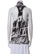 Helmut Lang Printed Cowl Neck Top