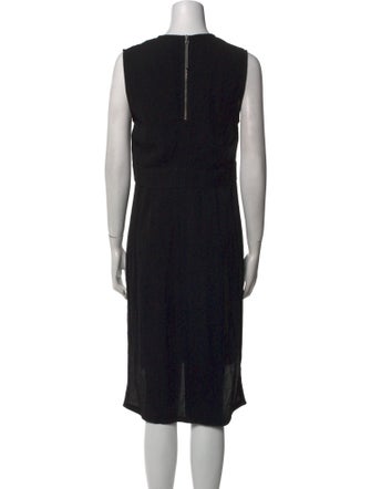 Helmut Lang Crew Neck Midi Length Dress