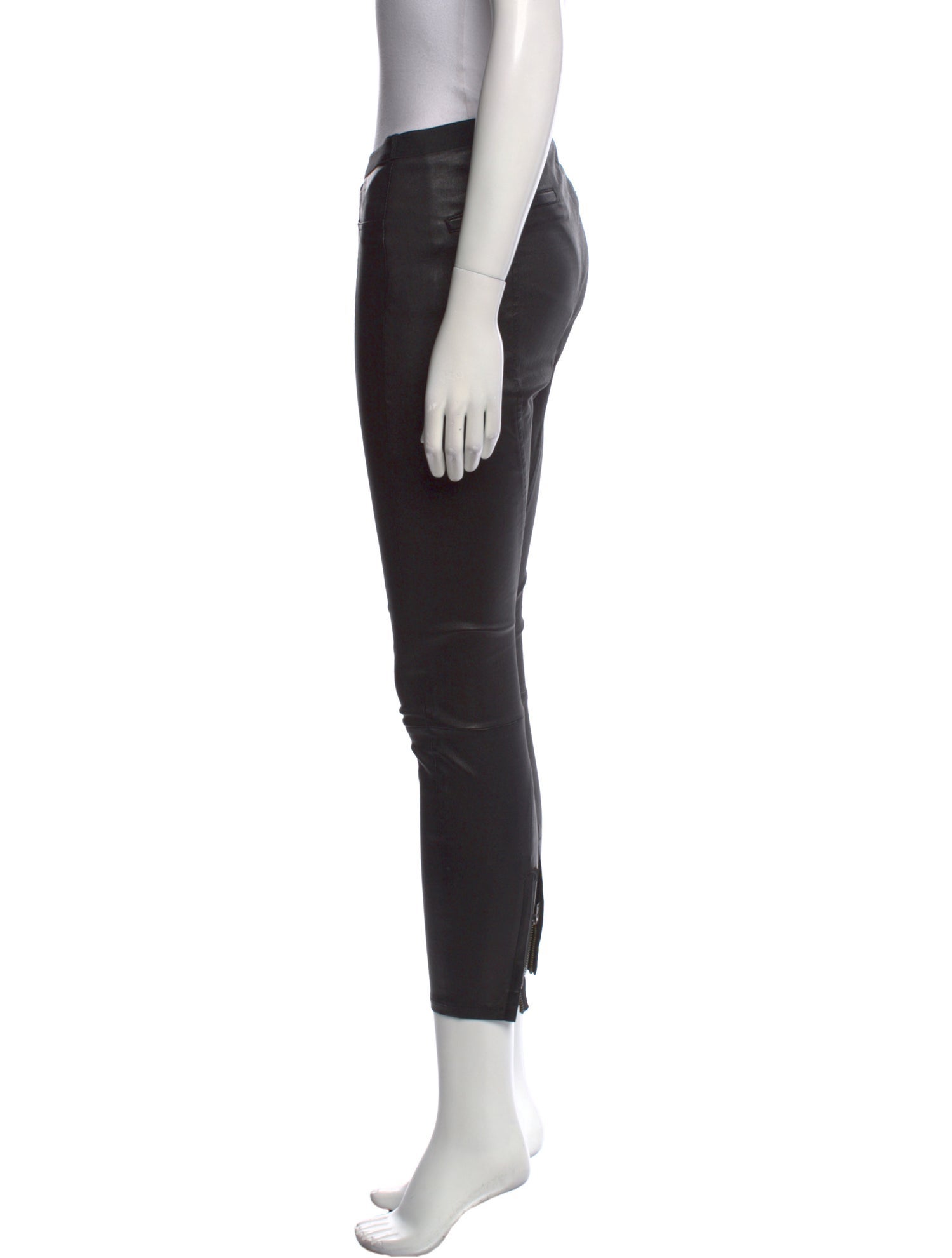 Helmut Lang Lamb Leather Skinny Leg Pants