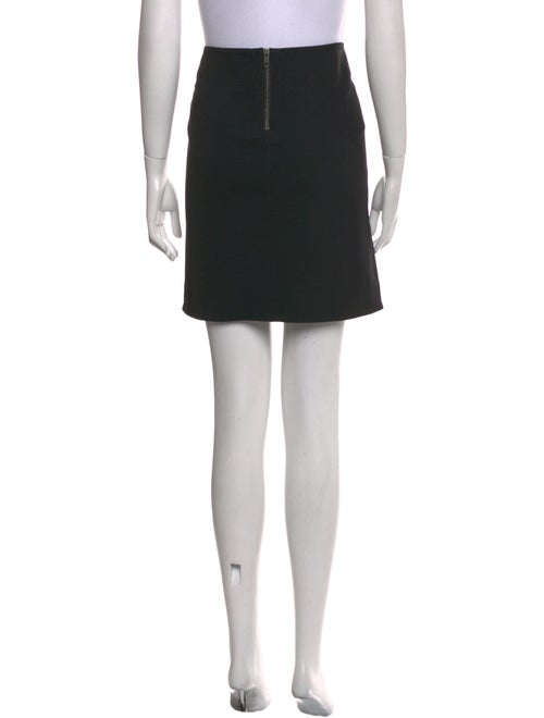 Helmut Lang Leather Trim Embellishment Mini Skirt