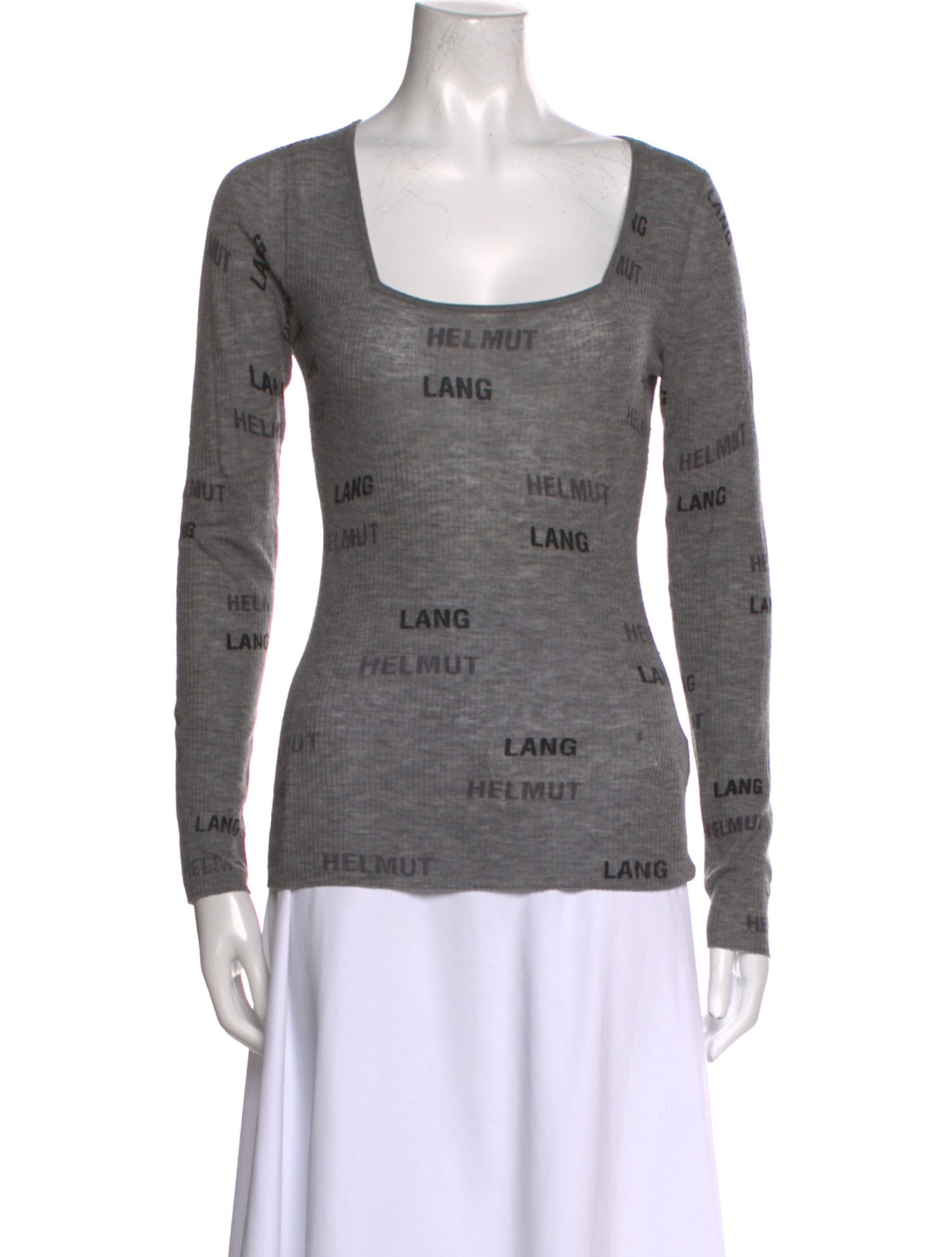 Helmut Lang Wool Graphic Print Sweater